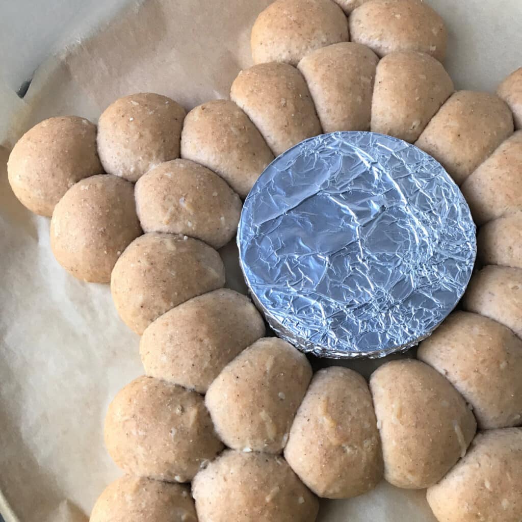 Sweet Potato Star Bread Rolls Proofed