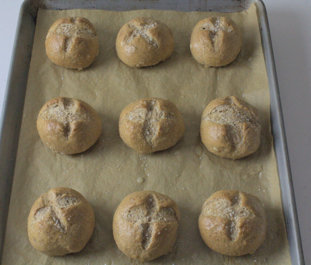 Sigteboller Danish Salty Rye Rolls scored with an X