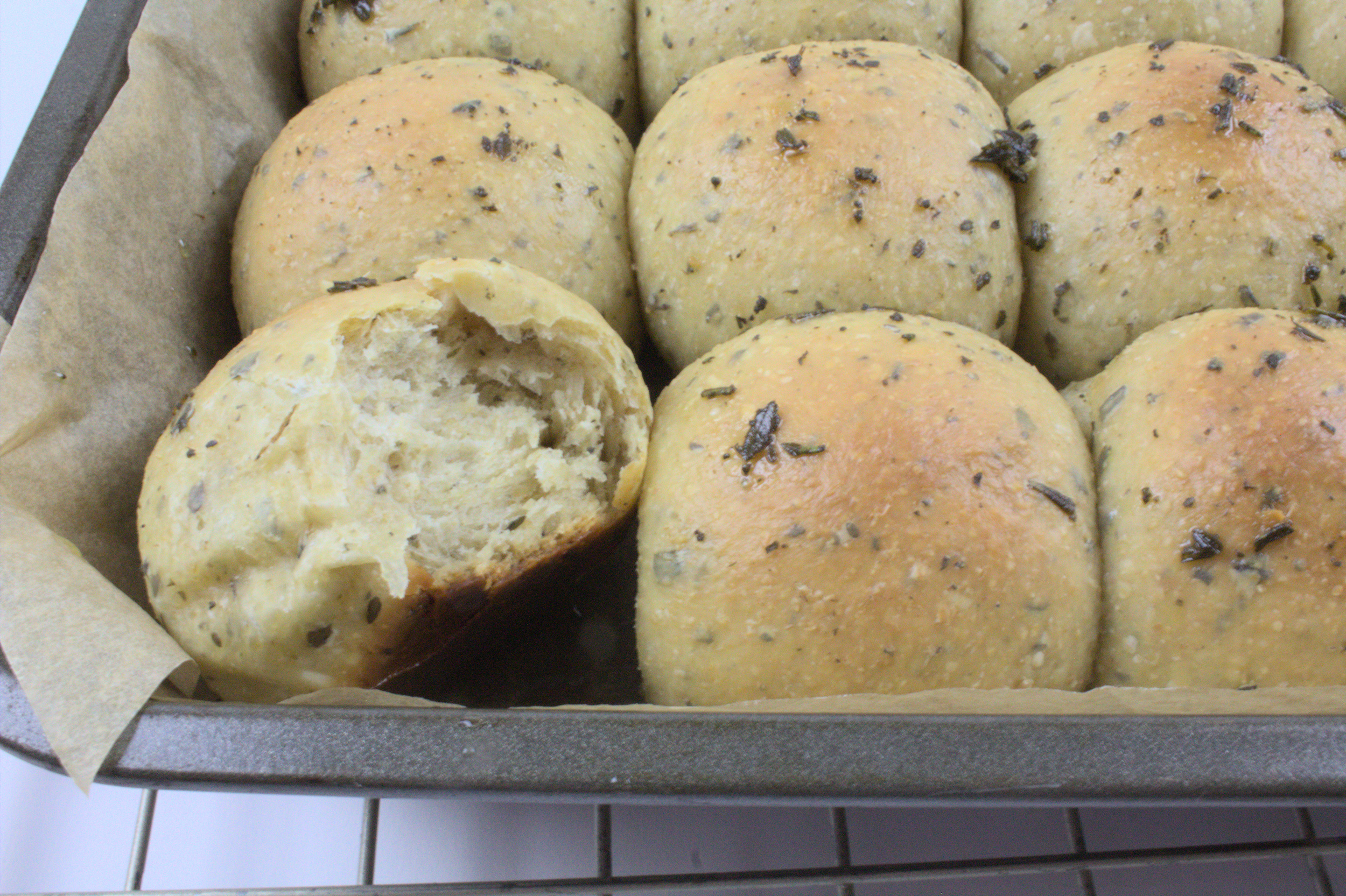 Sourdough Herb Milk Bread Rolls