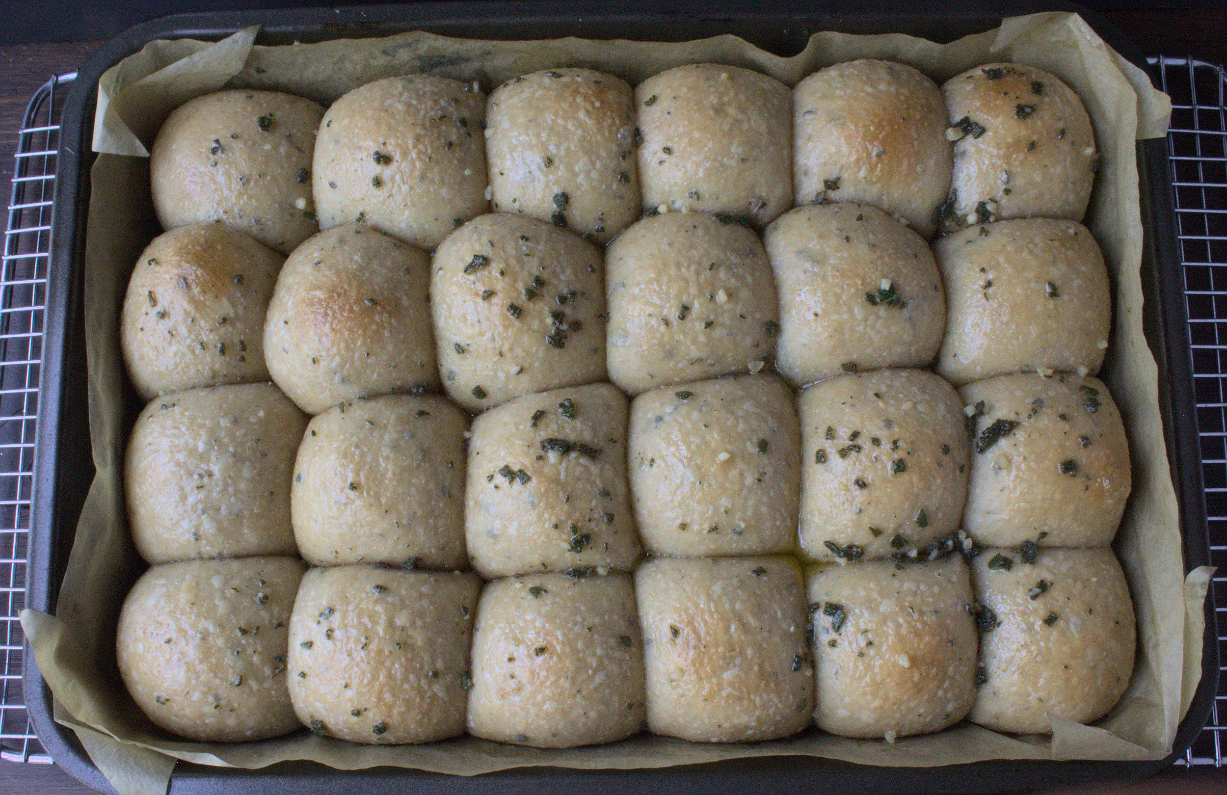 Sourdough Herb Milk Bread Rolls with Olive Oil