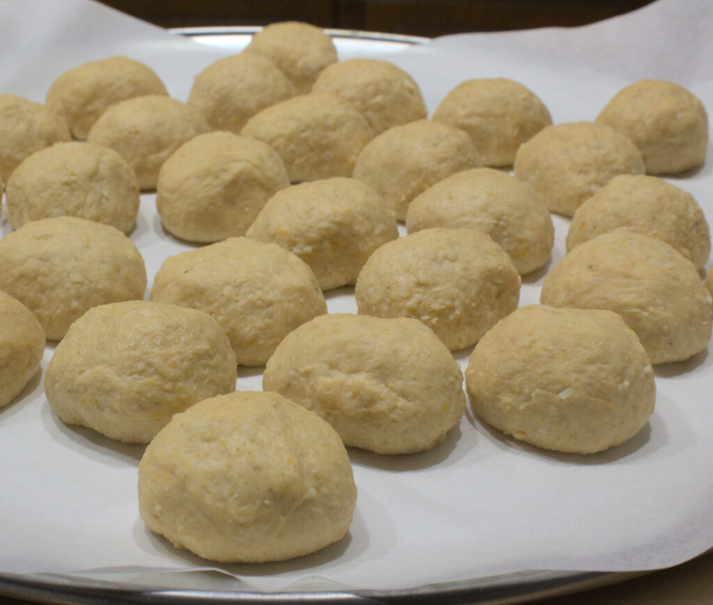 Sourdough Sweet Potato Asiago Rolls