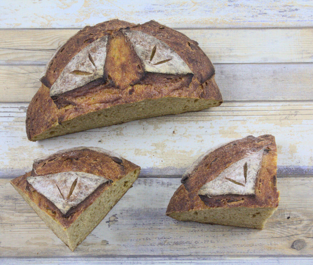 Enjoy this versatile Sourdough Sweet Potato Asiago Spelt Loaf with Soup ...