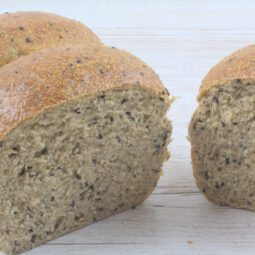 Sourdough Whole Wheat Black Sesame Yudane Bread