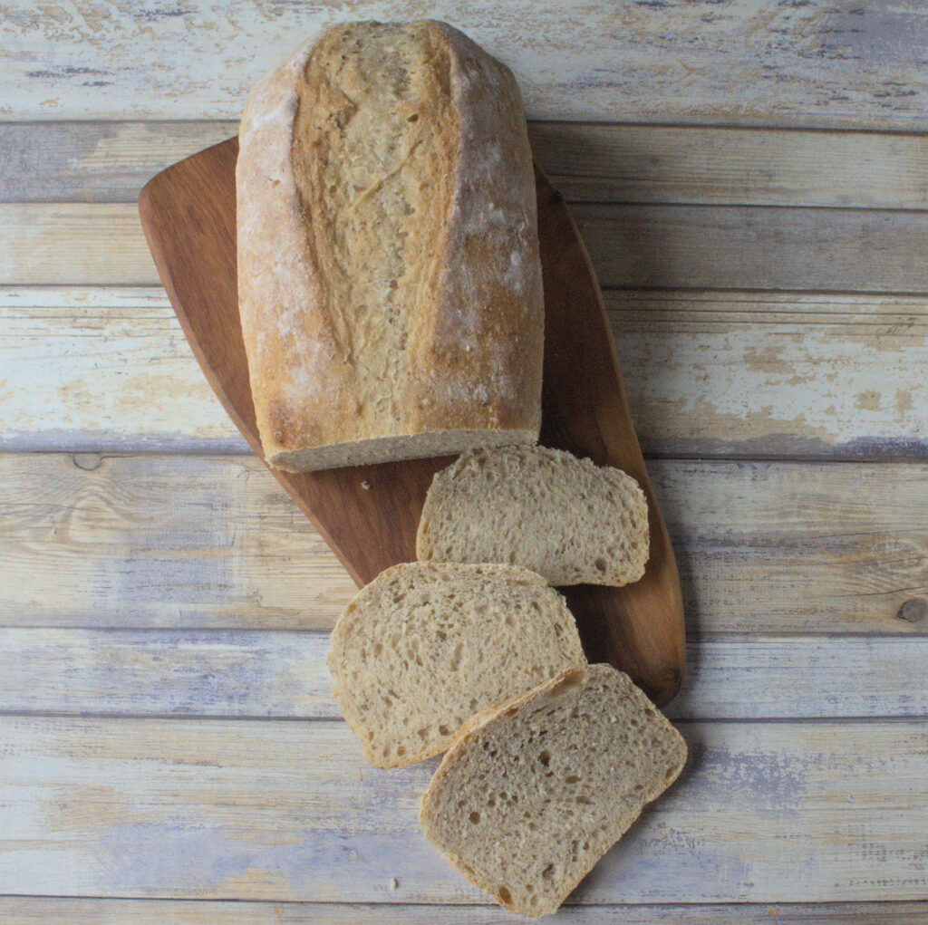 Sourdough Potato Flax Bread with White Whole Wheat
