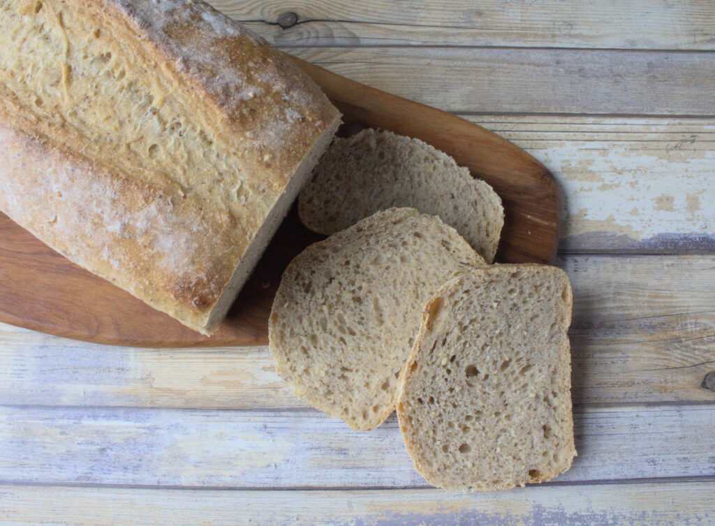 Fiber Rich Sourdough Potato Flax Bread