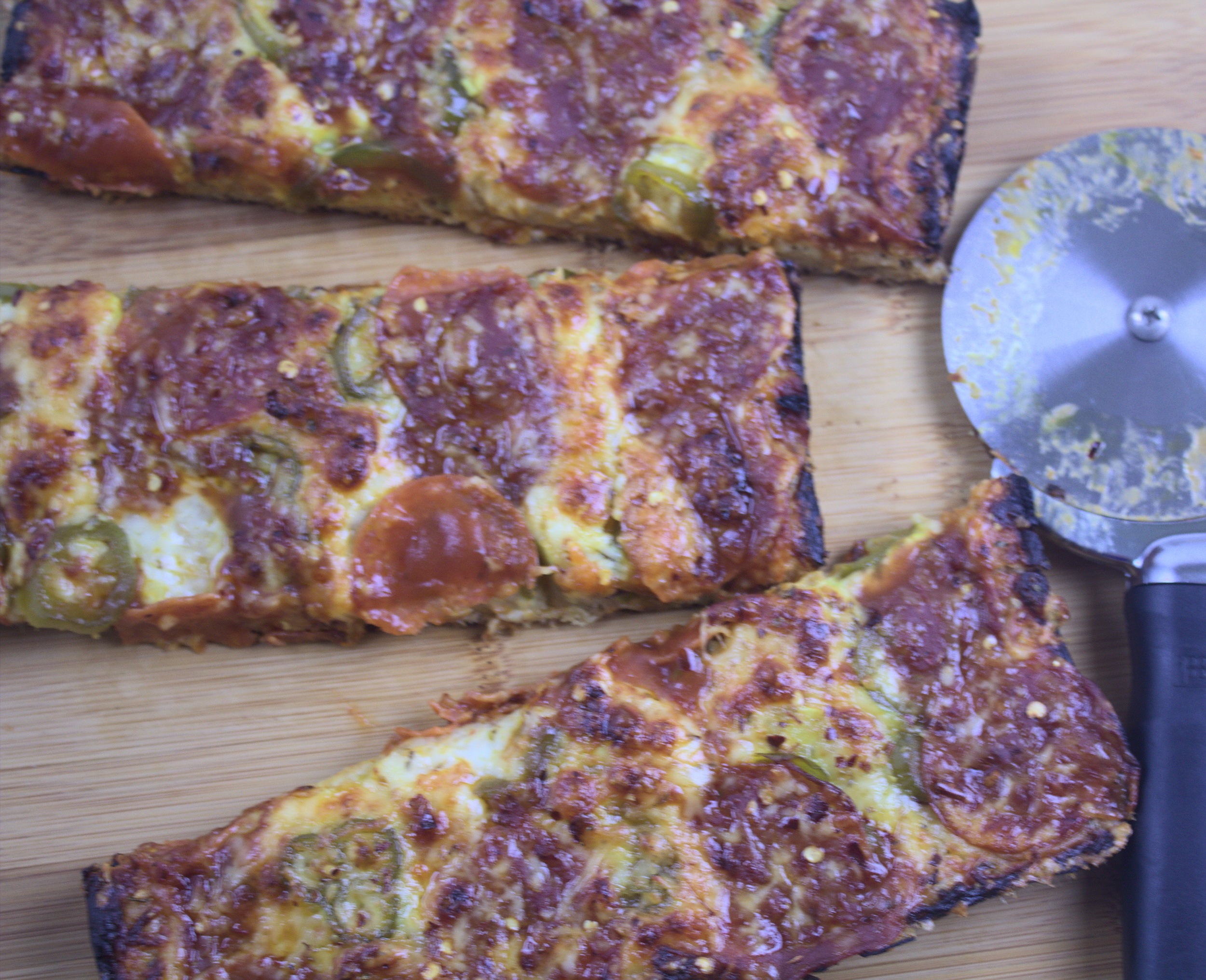 Detroit-Style Pizza Sliced