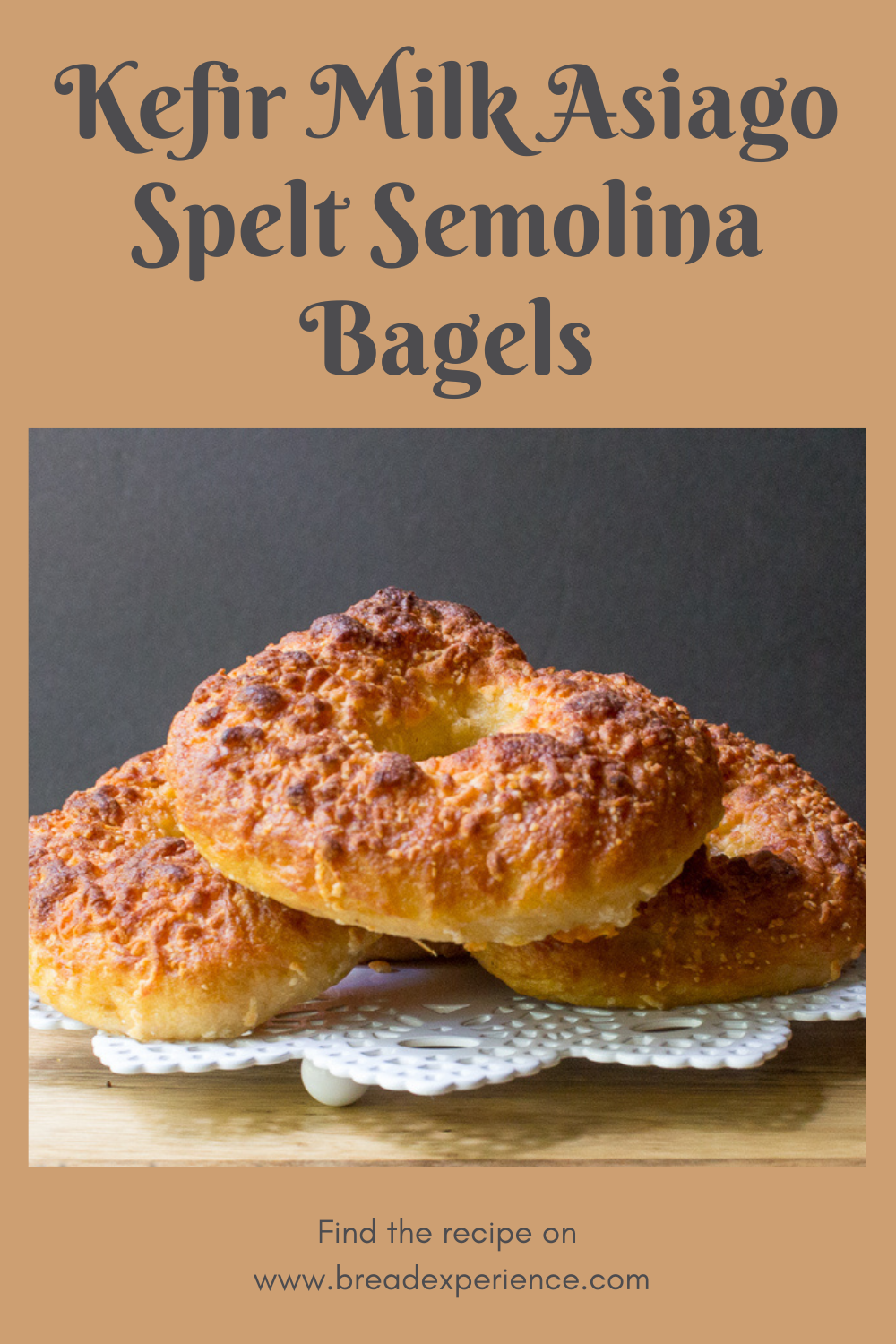 Kefir Milk Asiago Spelt Semolina Bagels Pin