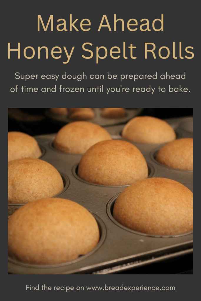 Make Ahead Honey Spelt Rolls Pin