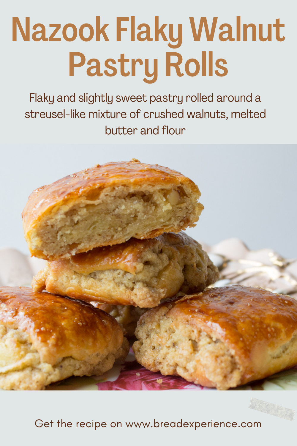 Nazook Flaky Walnut Pastry Rolls Pin