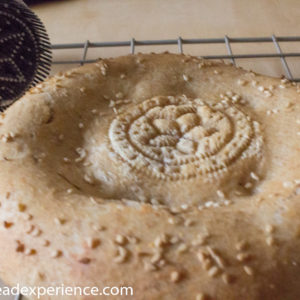 7 cm diameter Pair of walnut wood bread stamps for Uzbek non 6 cm lepeshka bread recipes 