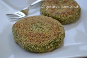 Palak Oat Bran Cutlets