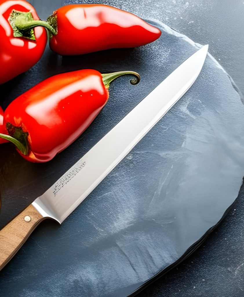 Pimentos ready to be sliced