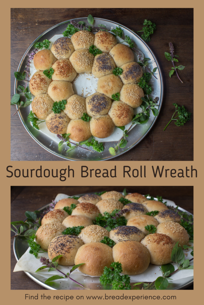 Sourdough Bread Roll Wreath Pin