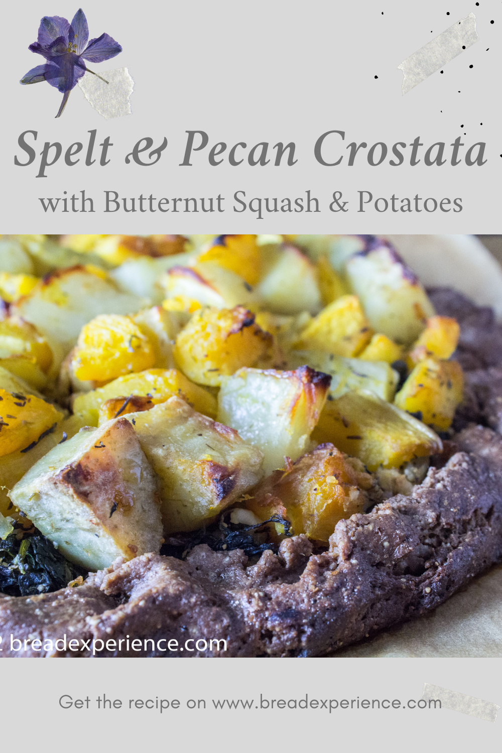 Spelt & Pecan Crostata with Roasted Butternut Squash and Potatoes