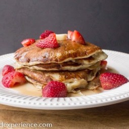 Alaskan Sourdough Pancakes with Strawberries