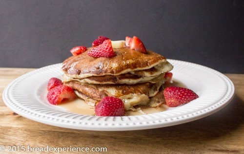 Alaskan Sourdough Pancakes with Strawberries