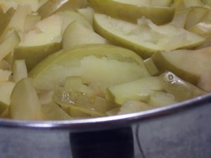 Cooked apples