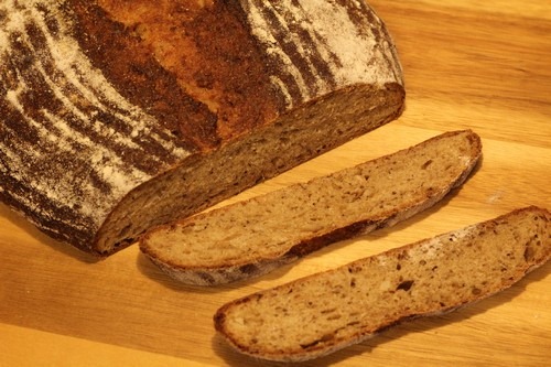 Spelt Sourdough Loaves with Popped Amaranth & Potato Sliced