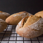 Sourdough Spelt Rye Bread Rolls Cooling 