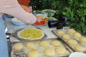 Making Einkorn Pizza in Tuscany