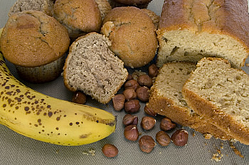 banana bread and muffins