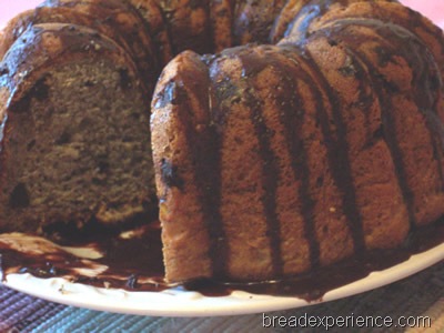 View of Banana Yeasted Coffee Cake crumb