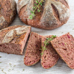 Beet Bread Crumb Shot