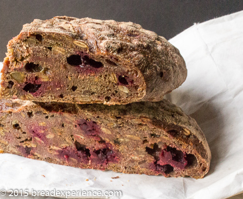 Beetroot Bread crumb is dense and chewy with an earthy flavor