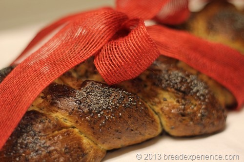 Braided Poppy Seed Bread with a Bow