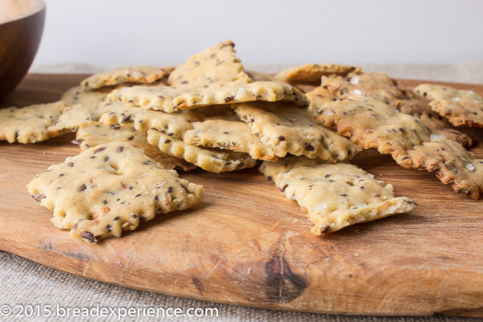 Sourdough Brown Rice Millet and Seed Crackers