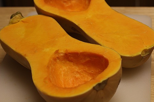 butternut squash before roasting