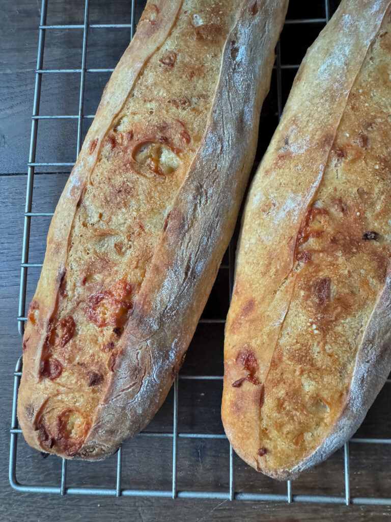 Caramelized Onion & Gruyère Baguettes