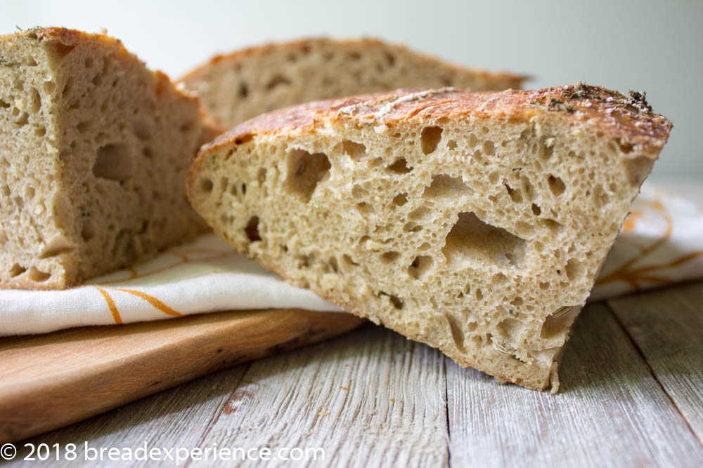 Crumb shot of Citrus Pain au Levain