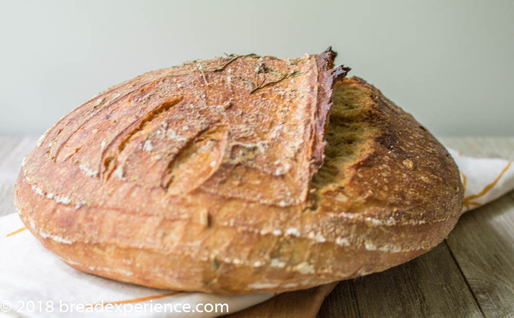 Pain au Levain with Lemon, Thyme & Fennel Seeds with ears