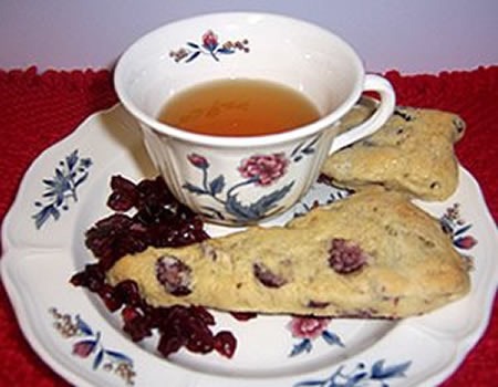 Cranberry Orange Cream Scones