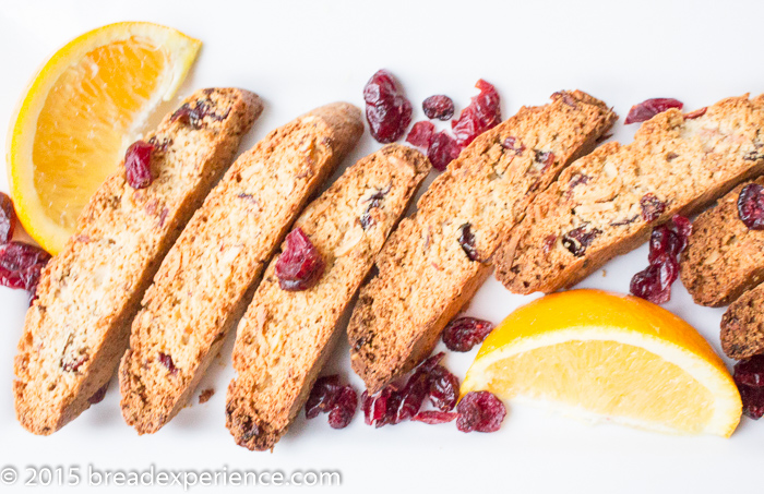 Cranberry Orange Spelt Biscotti with Almonds