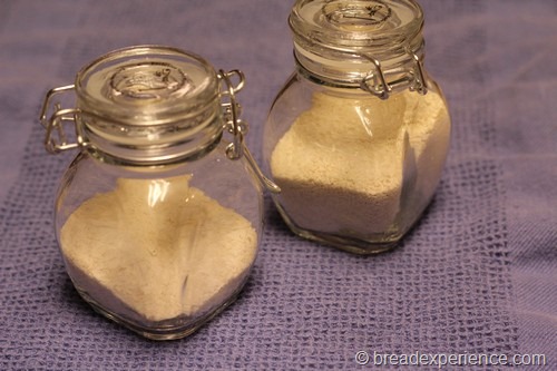 Dried Sourdough Starter in Jars