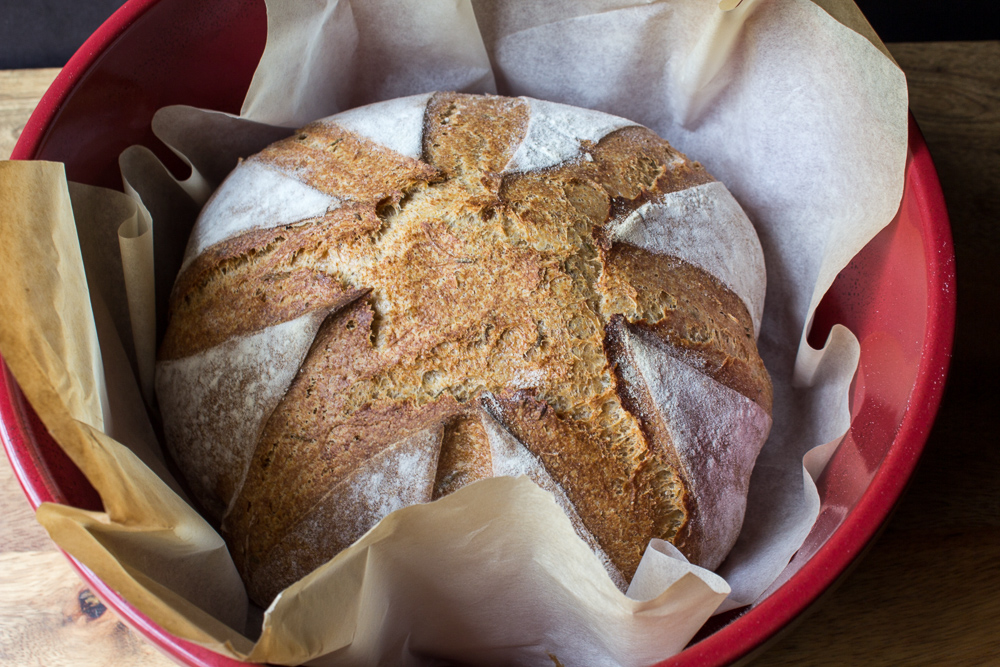 Dutch Oven Italian Rosemary Loaves