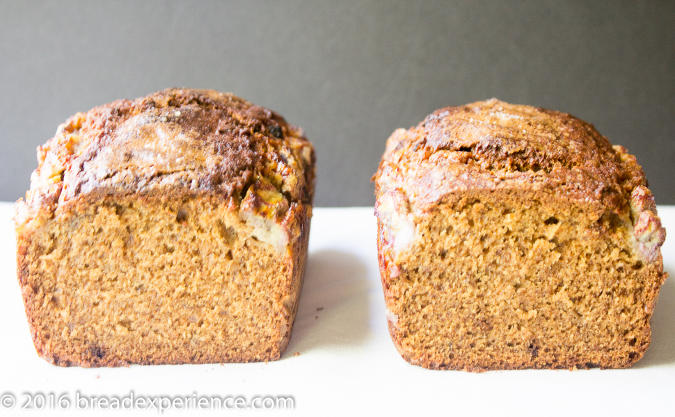 Einkorn Banana Breads - Crumb Shot