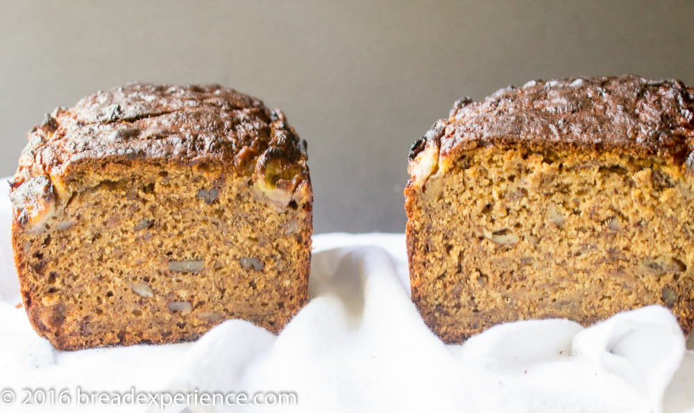 Einkorn Banana Breads made with two kinds of flour