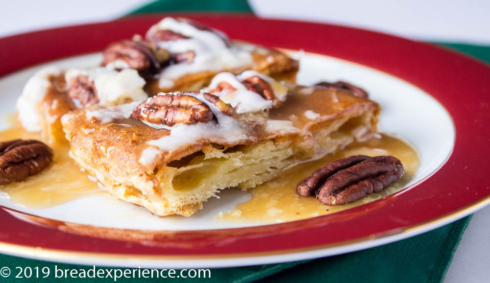 Ooey Gooey Sticky Einkorn Butter Pecan Kringle Slices