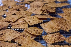 Sourdough Einkorn Chili Crackers