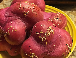 Elle's Braided Beet Rolls