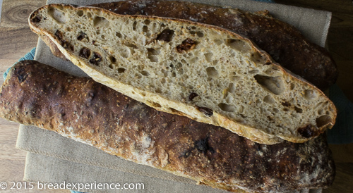 Flaxseed and Plum Ciabatta-Style Loaves sliced crosswise 2-1