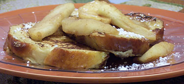 French Toast with Maple Apple Compote