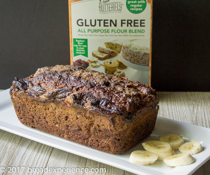 Gluten Free Banana Bread made with Butterfly Gluten Free All Purpose Flour Blend