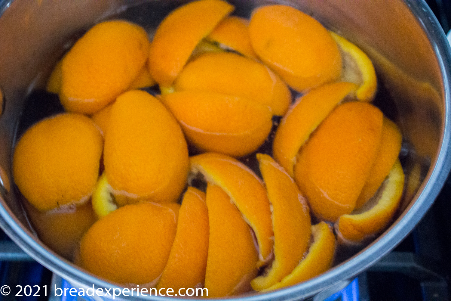 Orange Peels in Boiling Water