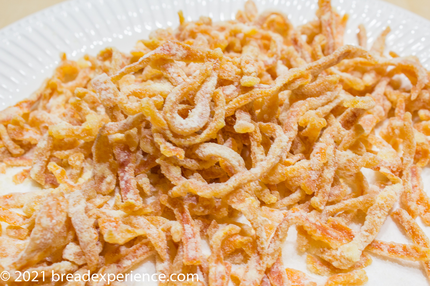 Candied Orange Peel in Sugar