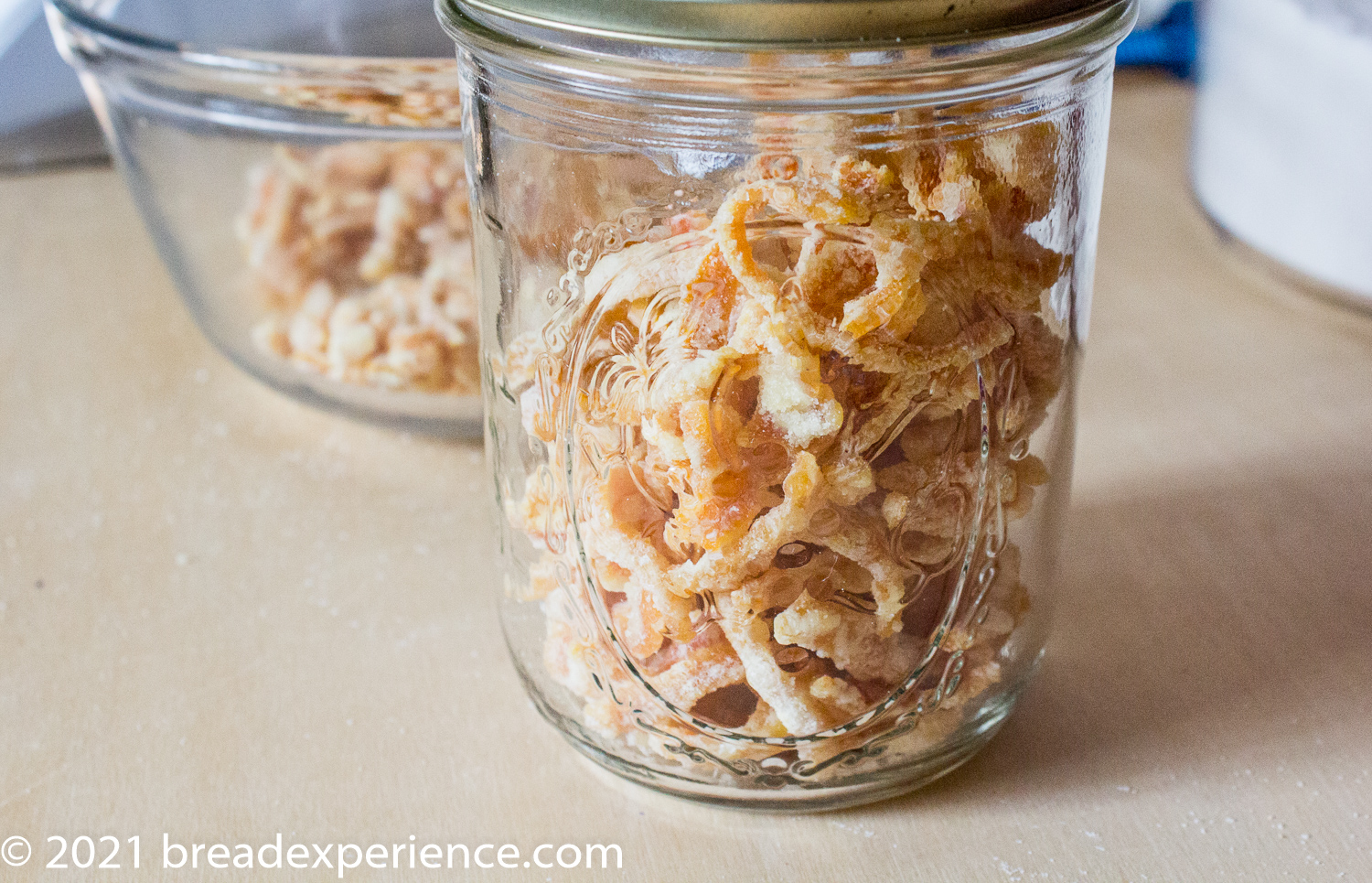 Candied Orange Peel in Jar