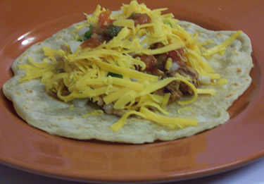 Grilled Chicken Tacos on Floured Tortillas